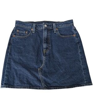 Levi's Deconstructed Denim Mini Skirt Sz 29 Blue Med Wash Classic Y2K-Inspired